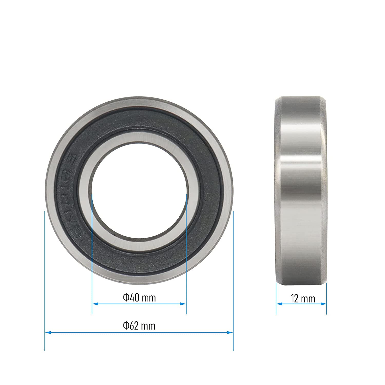 6908-2RS Deep Groove Ball Bearing 40×62×12mm Chrome Steel P0 Z2 Bearing for Industrial Machine,Power